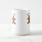 Lebkuchenmänner geben mir einen Mann, der dumm uma Kaffeetasse (Mittel)