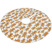 Lebkuchenmänner Polyester Weihnachtsbaumdecke (Schrägansicht)