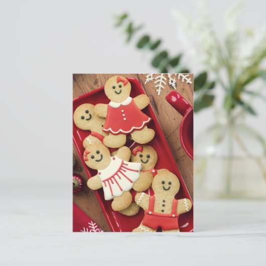 Lebkuchenmänner Postkarte (Stehend Vorderseite)