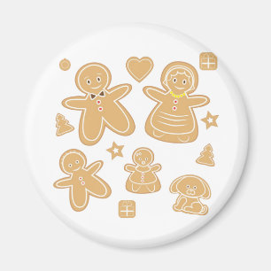 Lebkuchenmannfamilie Magnet