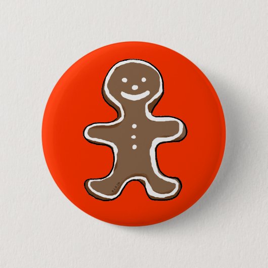 Lebkuchenmannplätzchen Button (Vorderseite)