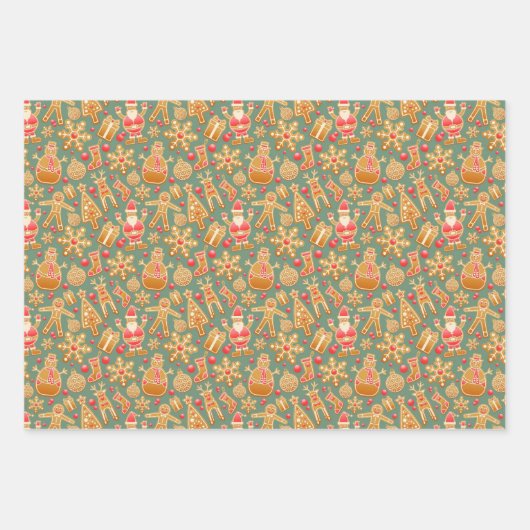 Lebkuchenmotive Geschenkpapier Set (Vorderseite 2)