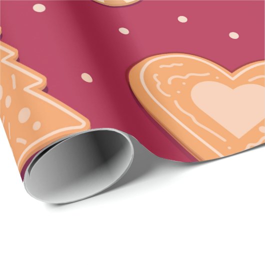 Lebkuchenmuster Geschenkpapier (Rolleneckpunkt)
