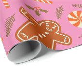 Lebkuchenmuster Geschenkpapier (Rolleneckpunkt)