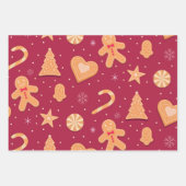 Lebkuchenmuster Geschenkpapier Set (Vorderseite 3)