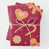 Lebkuchenmuster Geschenkpapier Set (Beispiel)