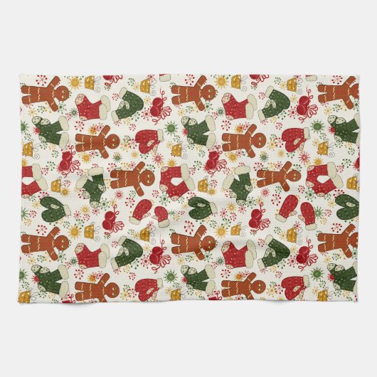 Lebkuchenmuster Küchentuch (Horizontal)