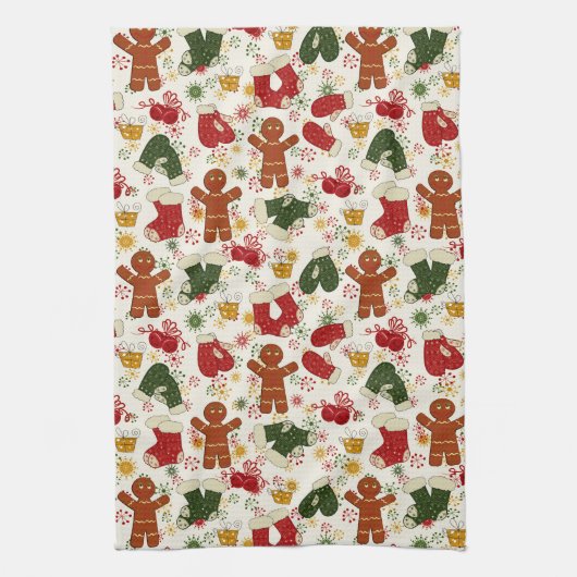 Lebkuchenmuster Küchentuch (Vertikal)