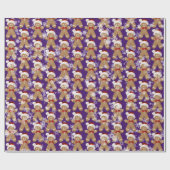 Lebkuchenpapier für Menschen und Schneeflocken Geschenkpapier (Flach)