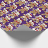 Lebkuchenpapier für Menschen und Schneeflocken Geschenkpapier (Ecke)