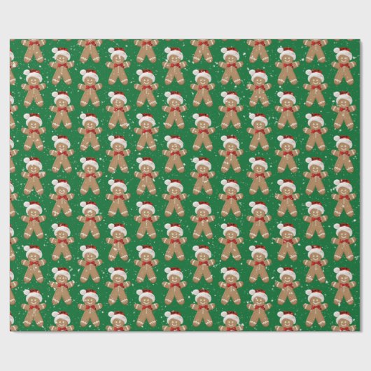 Lebkuchenpapier für Menschen und Schneeflocken Geschenkpapier (Flach)