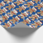 Lebkuchenpapier für Menschen und Schneeflocken Geschenkpapier (Ecke)