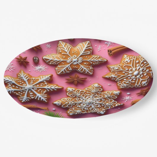 Lebkuchenpapier-Teller! Pappteller (Schrägansicht)