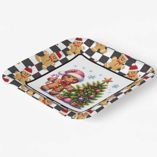 Lebkuchenplätzchen pappteller (Gewinkelt)