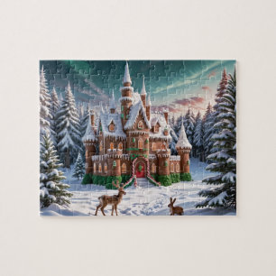 Lebkuchenschloss aus dem Weihnachtswald Puzzle