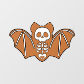 Lebkuchenskelett Fledermaus Fensteraufkleber (Blatt)