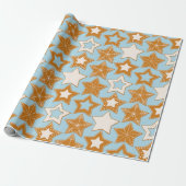 Lebkuchensterne (Feiertag) Geschenkpapier (Ungerollt)