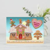 Lebkuchenwein Weihnachtsgebäck - Party Feiertagskarte (Stehend Vorderseite)