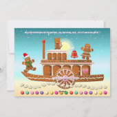 Lebkuchenwein Weihnachtsgebäck - Party Feiertagskarte (Rückseite)