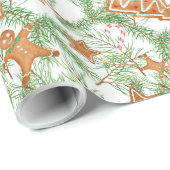 Lebkuchenwein Weihnachtsmuster Geschenkpapier (Rolleneckpunkt)