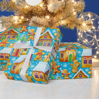 Lebkuchenwein Weihnachtsmuster Geschenkpapier