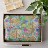 Lebkuchenwein Weihnachtsmuster Seidenpapier (Geschenk)