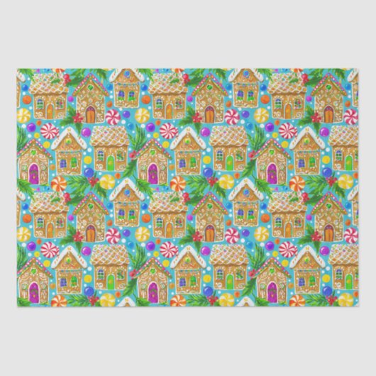 Lebkuchenwein Weihnachtsmuster Seidenpapier (Vorderseite)