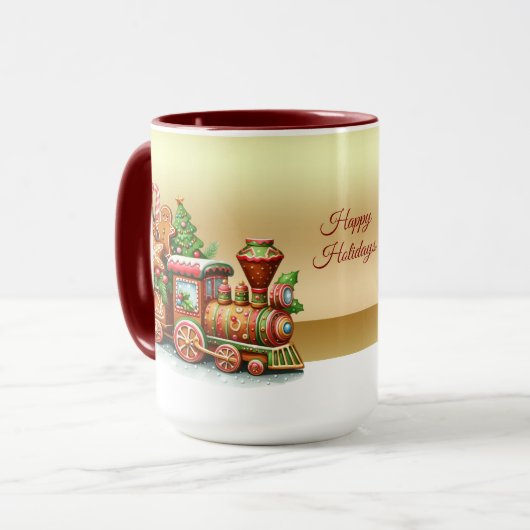 Lebkuchenzug-Feiertagsbecher Tasse (Vorderseite Links)