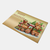 Lebkuchenzug-Feiertagsfußmatte Fußmatte (Schrägansicht)