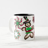 Lebkuchermann Freude Zweifarbige Tasse (Vorderseite Links)
