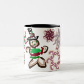 Lebkuchermann Freude Zweifarbige Tasse (Mittel)