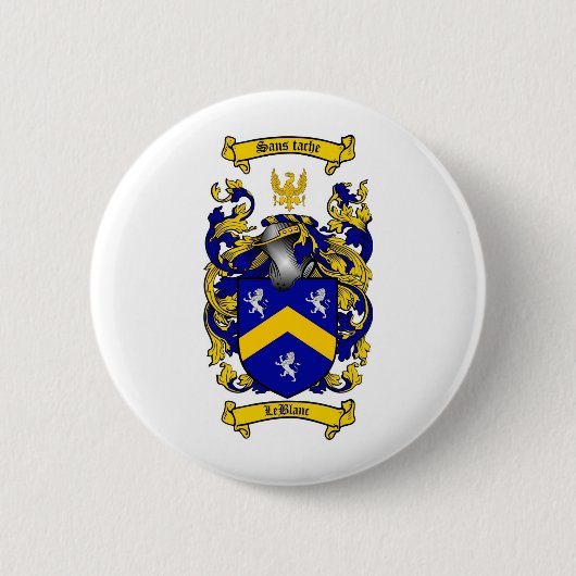 LEBLANC FAMILIENWAPPEN - LEBLANC WAPPEN BUTTON (Vorderseite)