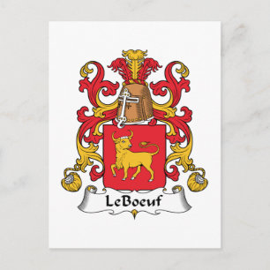 LeBoeuf-Familienwappen Postkarte