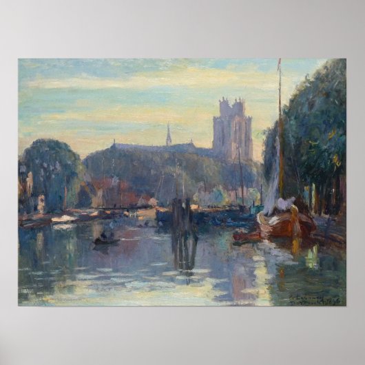 Lebourg - Cathedrale De Dordrecht Poster (Vorne)