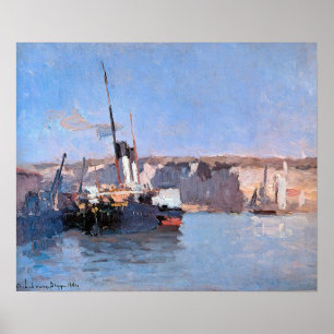 Lebourg - Dieppe Dampfschiff Amarre 1881 Poster