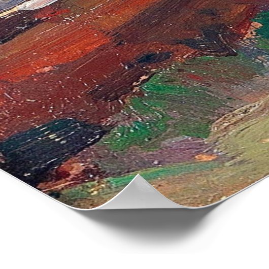 Lebourg - Fischerboot an der Küste Poster (Ecke)