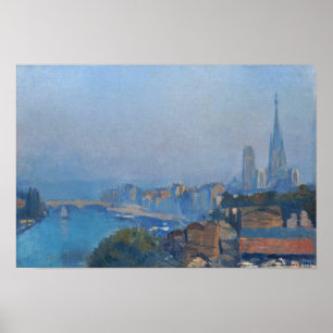 Lebourg - Rouen Die Seine und die Kathedrale Poster