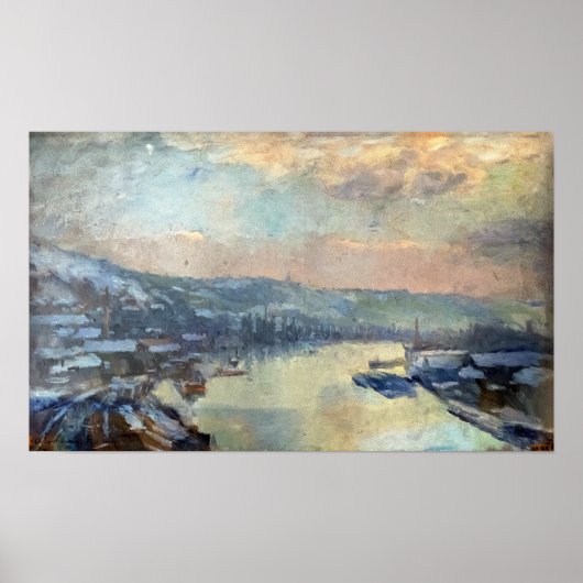 Lebourg - Seine in Rouen in Winters Poster (Vorne)