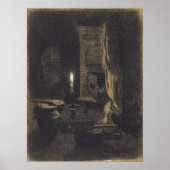 Lebourg - Stillleben mit Kerze Poster (Vorne)