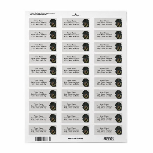 LeBron die Dackel Address Labels (Vorne)