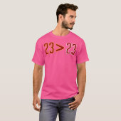 Lebron größer als Jordanien (schwarz) T-Shirt (Vorne ganz)
