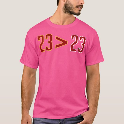 Lebron größer als Jordanien (schwarz) T-Shirt (Vorderseite)