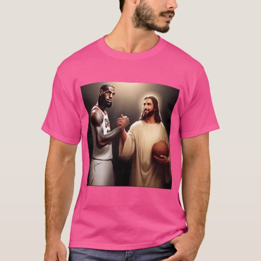 Lebron James Jesus T-Shirt (Vorderseite)