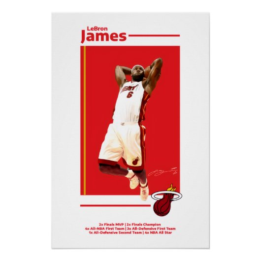 LeBron James Miami Heat Poster (Vorderseite)