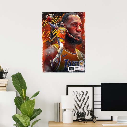 lebronfarbene Spiele, nba, Basketball, king james, Poster (Heimbüro)