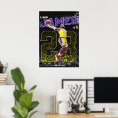 lebronfarbene Spiele, nba, Basketball, king james, Poster (Heimbüro)