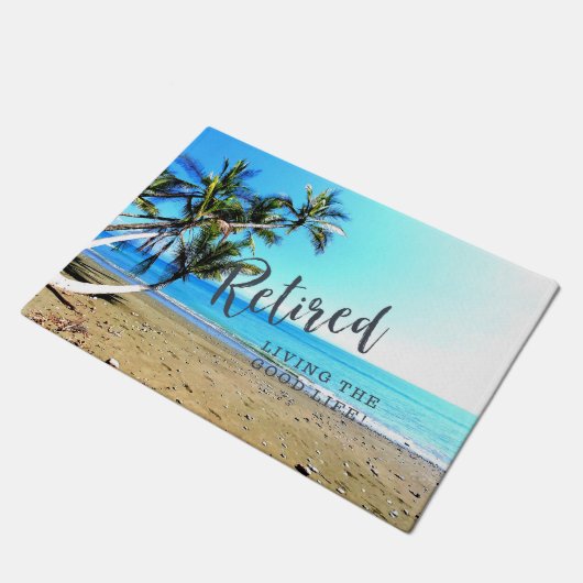 "Lebt das gute Leben!" Fußmatte (Schrägansicht)