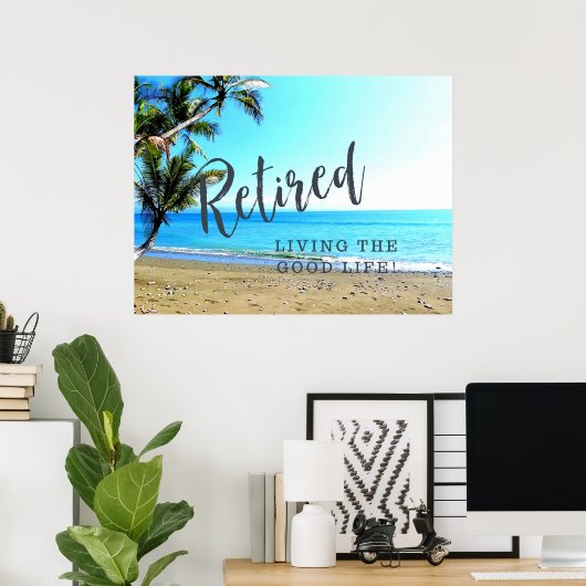 "Lebt das gute Leben!" Poster (Heimbüro)