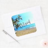 "Lebt das gute Leben!" Quadratischer Aufkleber (Umschlag)