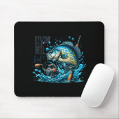 Lebt das Leben der Karpfen-Angelfans Fischers Mousepad (Mit Mouse)